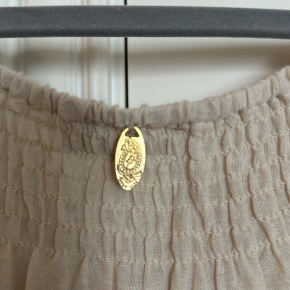 Ladies beige & white Embroidered “Gardenia Top” blouse size medium by Ruby Yaya - Picture 7 of 7